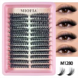 MIOFIA Eyelash Clusters 150D 100D 80D 50D Thick Lashes Mixed Length Tray Natural DIY Eyelash Extension 3D Faux Mink Lash Makeup