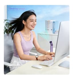 Brushless Motor Large Capacity Portable Charging Folding Lipstick Mini Handheld/Neck Hanging Small Fan