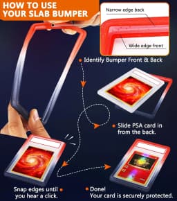 Bumper Slab Graded Card Case Protector Protection For Sports Game Pokmn TCG Trading Cards Silicone Guard Protective Frame Slabs