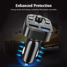 Bluetooth 5.0 FM Transmitter Receiver 3.1A Dual USB Car Fast Phone Charger Adapter Car MP3 Player USB Flash Drive Plug Car Kit