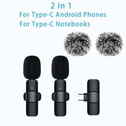 Wireless Lavalier Lapel Microphone for iPhone, iPad, Mini Video Recording Mic for Interview Video Podcast Vlog Noise Reduction