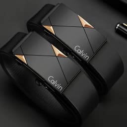 Stylish Men's PU Leather Belt Fashionable Accessory for Daily Wear Leisure Party Work Business with Automatic Buckle