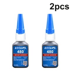 0.7Oz-20G 480 Black Ultra-Fast-Drying Black Cyanoacrylate Plastic Wood Metal Tire Rubber Shoe Tire Liquid Strong Adhesive Repair Glue Includes 1-25 Pieces of Glue Tubes