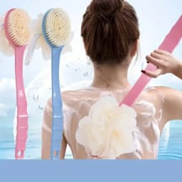 Bath Brush Back Body Bath Shower Sponge Scrubber Brushes With Handle Exfoliating Scrub Skin Massager Exfoliation Bathroom Brush