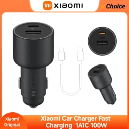 Xiaomi Mi Car Charger 100W MAX 1A1C Fast Charging Dual-port USB-A USB-C Smart Device Fully Compatible With Light Effect Display