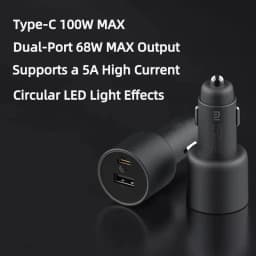 Xiaomi Mi Car Charger 100W MAX 1A1C Fast Charging Dual-port USB-A USB-C Smart Device Fully Compatible With Light Effect Display