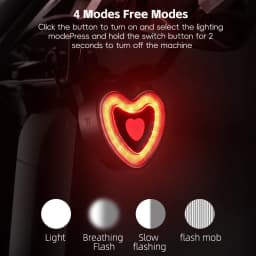 WEST BIKING Bike Tail Light Smart Brake Sensing MTB Road Bike Rear Light IPX6 Waterproof 4 Modes Heart Light Cycling Accessories