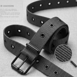 Men's Fashion Porous Pin Buckle Canvas Belt Versatile Student Youth Military Training Extended Denim Designer Belt