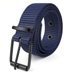Men's Fashion Porous Pin Buckle Canvas Belt Versatile Student Youth Military Training Extended Denim Designer Belt