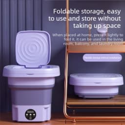 Household small folding washing machine, student dormitory underwear, socks, mini cleaning machine, portable washing bucket