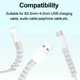 10PCS Spiral Cable Protector Winder Soft Silicone Cable Winder Clip Saver Cover For Android Phone Mouse Earphone Wire Protection