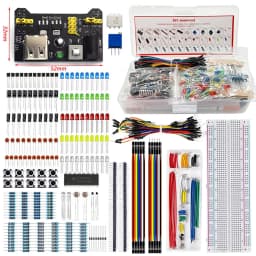 Electronic Components 830 Hole-Breadboard Kit Electrolytic Capacitor Resistor LED MB-102 for UNO R3 Component Pack Beginner Kit
