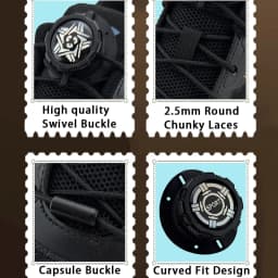 6pcs Set/1 Pair No-Tie Shoe Locks - Rotating Buckles for Sports and Outdoor Shoes - Unisex Quick-Adjust Design - Pre-Installed
