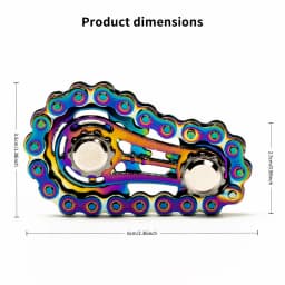 Rainbow Fidget Spinner Zinc Alloy Mechanical Bike Chain Gear Sprocket Flywheel Silent Hand Spinner Iridescent Colorful Stress