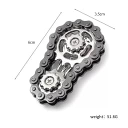 Rainbow Fidget Spinner Zinc Alloy Mechanical Bike Chain Gear Sprocket Flywheel Silent Hand Spinner Iridescent Colorful Stress