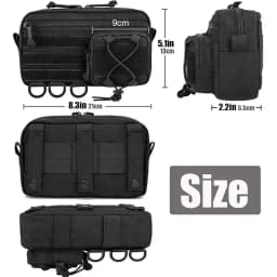 Men's Multifunctional Waist Belt Bag Fanny Pack with Molle Accessories Mobile Gear Hip Bag for Climbing Camping Tool Pouch