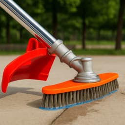 Lawn Mower Cleaning Brush High-Efficiency Adjustable Handle Weed Remover Tool for Deck Garden Yard Floor Patio Farm Tile Grout