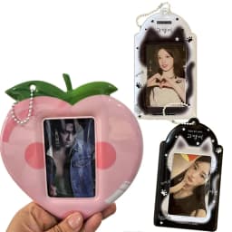 Ins Style Kpop Star Card Protection Cover Keychain Pendant 3inch Idol Photo Card Holder Bus Card Case