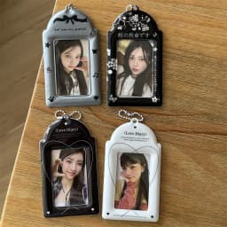 Ins Style Kpop Star Card Protection Cover Keychain Pendant 3inch Idol Photo Card Holder Bus Card Case