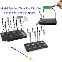 Soldering Third Hand with Strong Magnetic Base, Flexible Arms PCB Holder for Electronics Repair – Alligator Clip Welding Tool