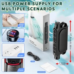 Car Seat Cooling Fan 3 Speed Adjustable 5V USB Car Headrest Cooling Air Fan Car Seat Fan for Front Rear Car Interior Accessories