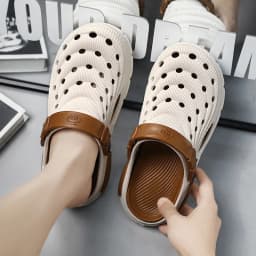 Plus Size47 48 Men Clogs Sandals Summer Outdoor Garden Clogs Hole Shoes Male Casual Shoes Water Shoes Comfort Home Soft Slippers