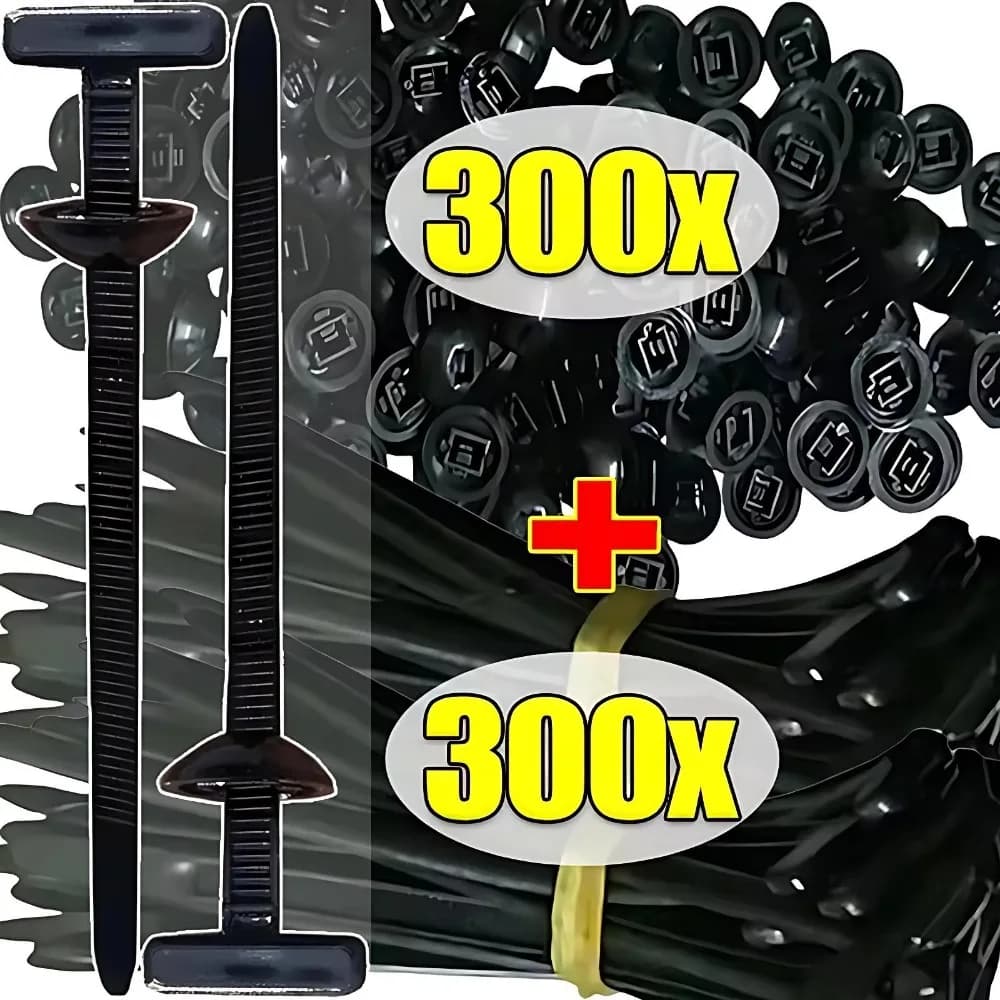 Nylon Push Mount Cable Tie Zip Fastener Auto Car Fender Engine Guard Underbody Retainer Clip Universal Wire Routing Strap Kit