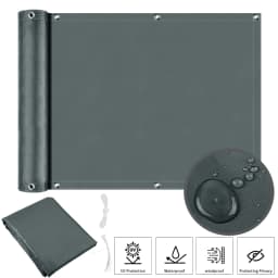 Waterproof Sun Shade Cloth for Outdoor Patio Pergola Shade Cover with Grommets Deck Shade Privacy Screen Balcony UV Protection