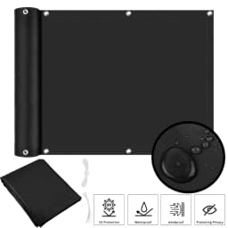 Waterproof Sun Shade Cloth for Outdoor Patio Pergola Shade Cover with Grommets Deck Shade Privacy Screen Balcony UV Protection