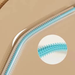 Straw Cleaner Brush Extra Long Silicone for Cups Reusable Straws Deep Cleaning Flexible Bristles Dishwasher Safe