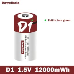 Rechargeable Lithium D Batteries LR20 1.5V D Size Cell Battery Replacement 12000mWh For Floodlight Toys Clocks Gas Stove