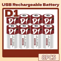 Rechargeable Lithium D Batteries LR20 1.5V D Size Cell Battery Replacement 12000mWh For Floodlight Toys Clocks Gas Stove