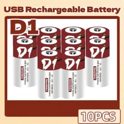 Rechargeable Lithium D Batteries LR20 1.5V D Size Cell Battery Replacement 12000mWh For Floodlight Toys Clocks Gas Stove