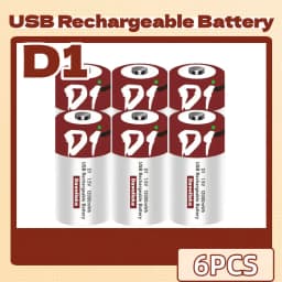 Rechargeable Lithium D Batteries LR20 1.5V D Size Cell Battery Replacement 12000mWh For Floodlight Toys Clocks Gas Stove