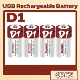 Rechargeable Lithium D Batteries LR20 1.5V D Size Cell Battery Replacement 12000mWh For Floodlight Toys Clocks Gas Stove