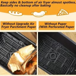 50-200Pcs Disposable Air Fryer Paper Rectangle Kitchen Baking Airfryer Mat Oilproof Micro-wave Barbecue Baking Paper Accessories