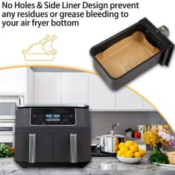 50-200Pcs Disposable Air Fryer Paper Rectangle Kitchen Baking Airfryer Mat Oilproof Micro-wave Barbecue Baking Paper Accessories