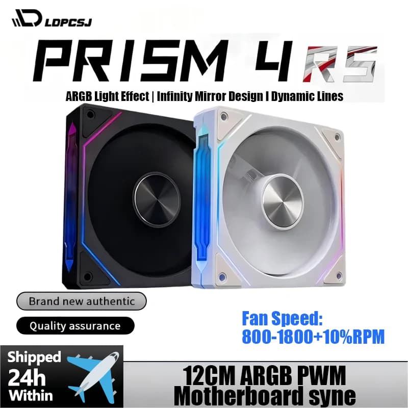LDPCSJ Prism 5 Pro 120mm RGB Fan ARGB PC Case Ventiladores 4PIN PWM 5V-3PIN CPU Water Cooler Gaming PC Cooling Kit RGB Fans