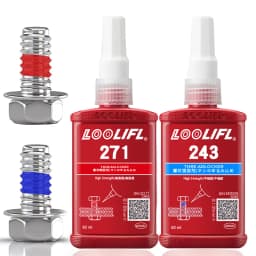 243-271 Medium to High Strength Thread Locking Agent, Thread Adhesive, Waterproof, Anti-Vibration, Anti-Corrosion, and Highly Stable