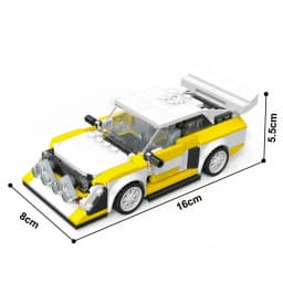Knew Built Sports Rally Car Building Blocks: DIY STEM Racing Vehicle Set, Durable Brick Toys, Perfect Creative Gift for Adults