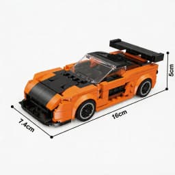 Knew Built Sports Rally Car Building Blocks: DIY STEM Racing Vehicle Set, Durable Brick Toys, Perfect Creative Gift for Adults