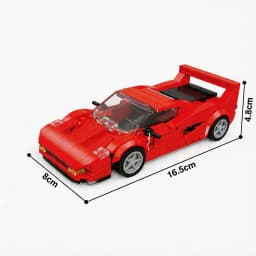 Knew Built Sports Rally Car Building Blocks: DIY STEM Racing Vehicle Set, Durable Brick Toys, Perfect Creative Gift for Adults