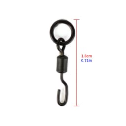 Hirisi AE008 20/40Pcs Carp Fishing Swivels Snaps Solid Ring Quick Change Connector Terminal Tackle Accessories for Coarse