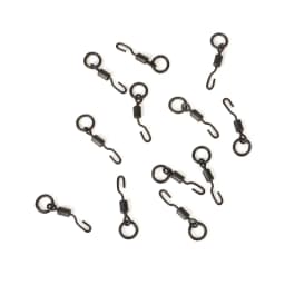 Hirisi AE008 20/40Pcs Carp Fishing Swivels Snaps Solid Ring Quick Change Connector Terminal Tackle Accessories for Coarse
