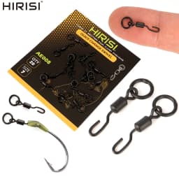 Hirisi AE008 20/40Pcs Carp Fishing Swivels Snaps Solid Ring Quick Change Connector Terminal Tackle Accessories for Coarse