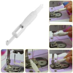 Sewing Needle Inserter Automatic Needle Threader Bodkin Threading Tool For Sewing Machine Holds Firmly Blue White