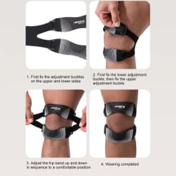 1pcs  Patella Knee Brace Pro for Meniscus Tear,Adjustable Orthopedic Compression Patellar Tendon Support Strap with Patella Pads