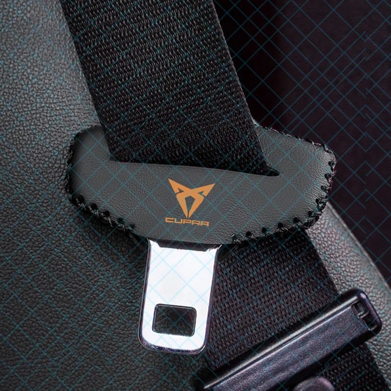 New Car Safety Belt Plug Leather Protector Covers For Cupra Raval Born Leon Formentor Ateca Terramar Car Accessories valve core