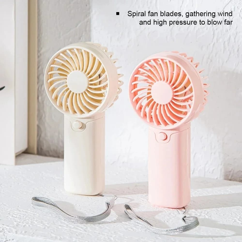 1PCMini Portable Fan AAA Battery Handheld Fan For Men Women Creative Small Fan Air Cooler Perfect For Office Outdoor Travel