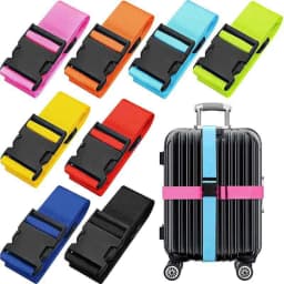 Straight Shaped Luggage Straps for Suitcase Polyester Luggage Belt with Adjustable Release Buckle Travel Accessory
